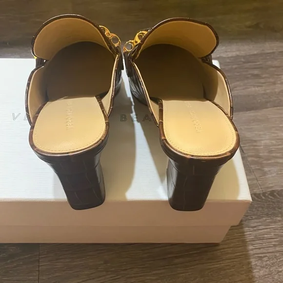 Veronica Beard Bera Mules in Espresso - Picture 3 of 7